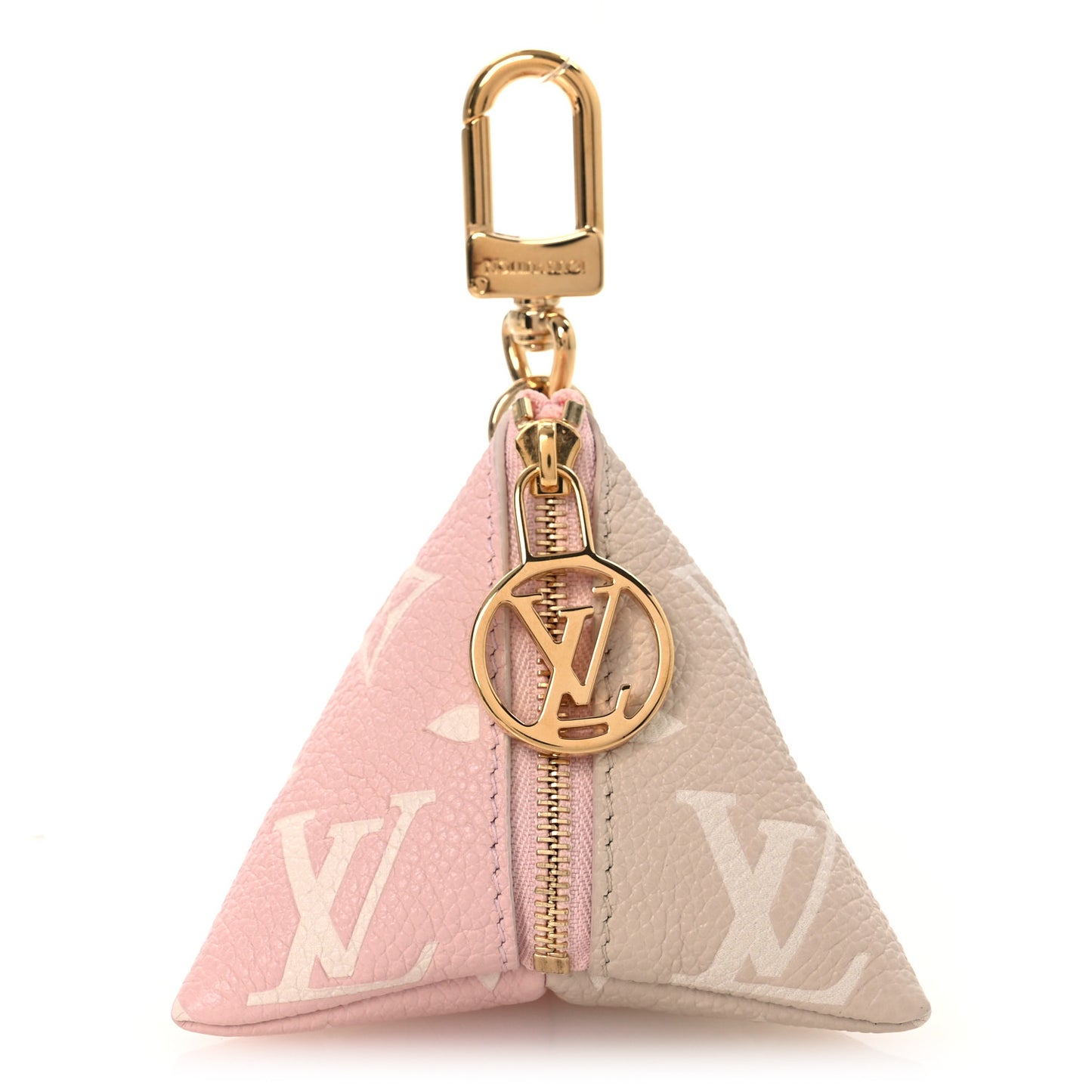 Monogram Berlingot Key Pouch Rose Beige