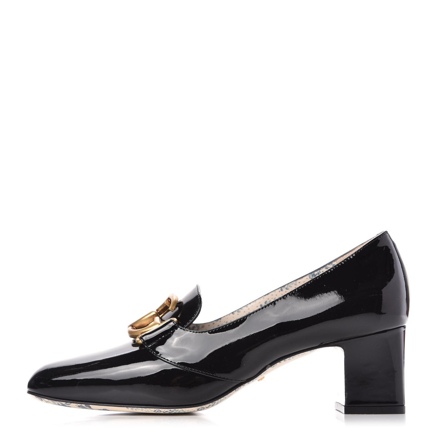 Vernice GG Victoire 55mm Loafer Pumps 40 Black