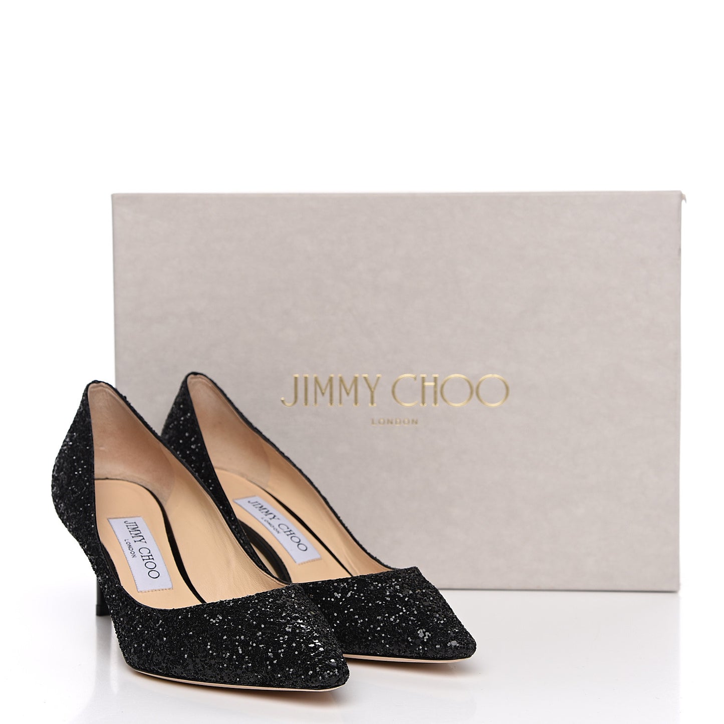 Glitter Pointy Toe Romy 60 Pumps 36.5 Black