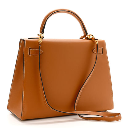 Hermes Epsom Kelly Sellier 32 Gold 3 of 10