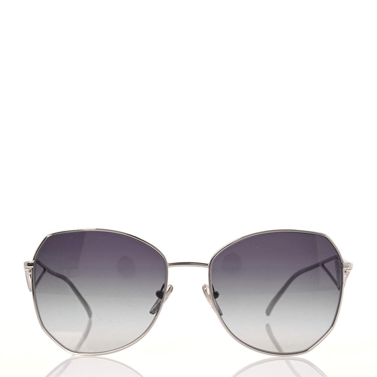 Prada Metal Symbole Triangle Logo Sunglasses SPR57Y Smoky Grey 2 of 8