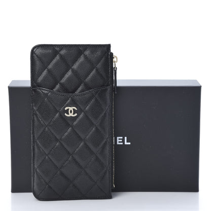 Chanel Caviar Quilted Classic Flat Wallet Pouch Black 8 of 8