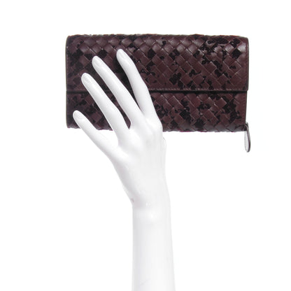 Bottega Veneta Intrecciato Velvet Continental Wallet 2 of 8