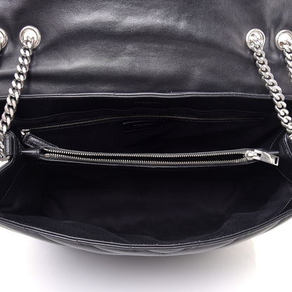Saint Laurent Calfskin Y Quilted Monogram Large Loulou Chain Satchel Black 5 of 11