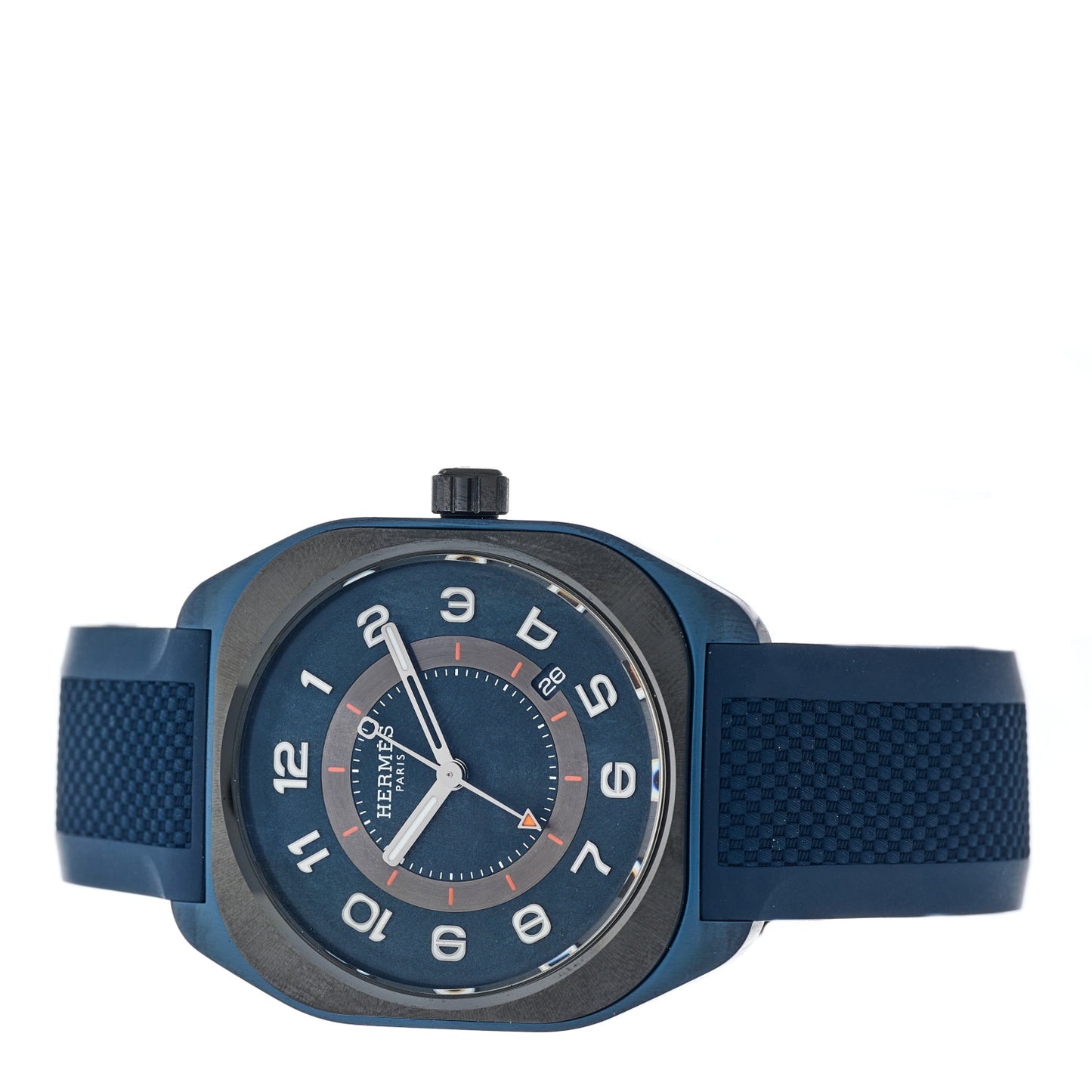PVD Titanium Rubber 39mm H08 Automatic Watch Bleu Abysse