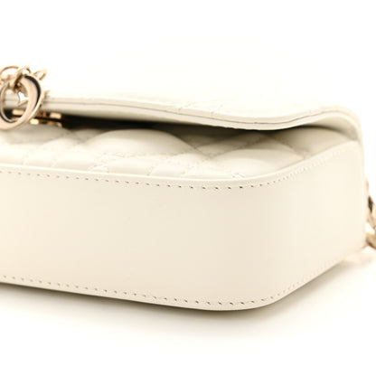 Christian Dior Lambskin Cannage Dior Talk Phone Pouch Latte 9 of 11