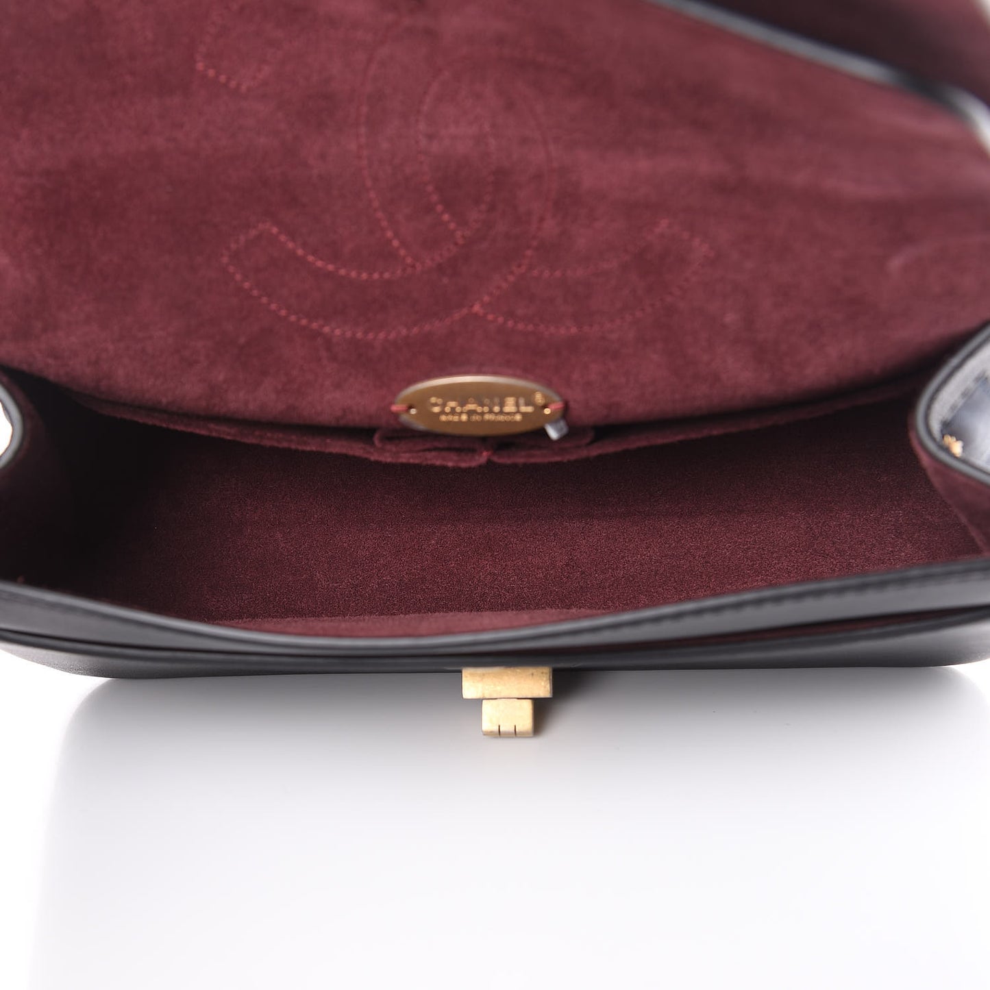Calfskin Nude 2.55 Medals Reissue 225 Flap Black