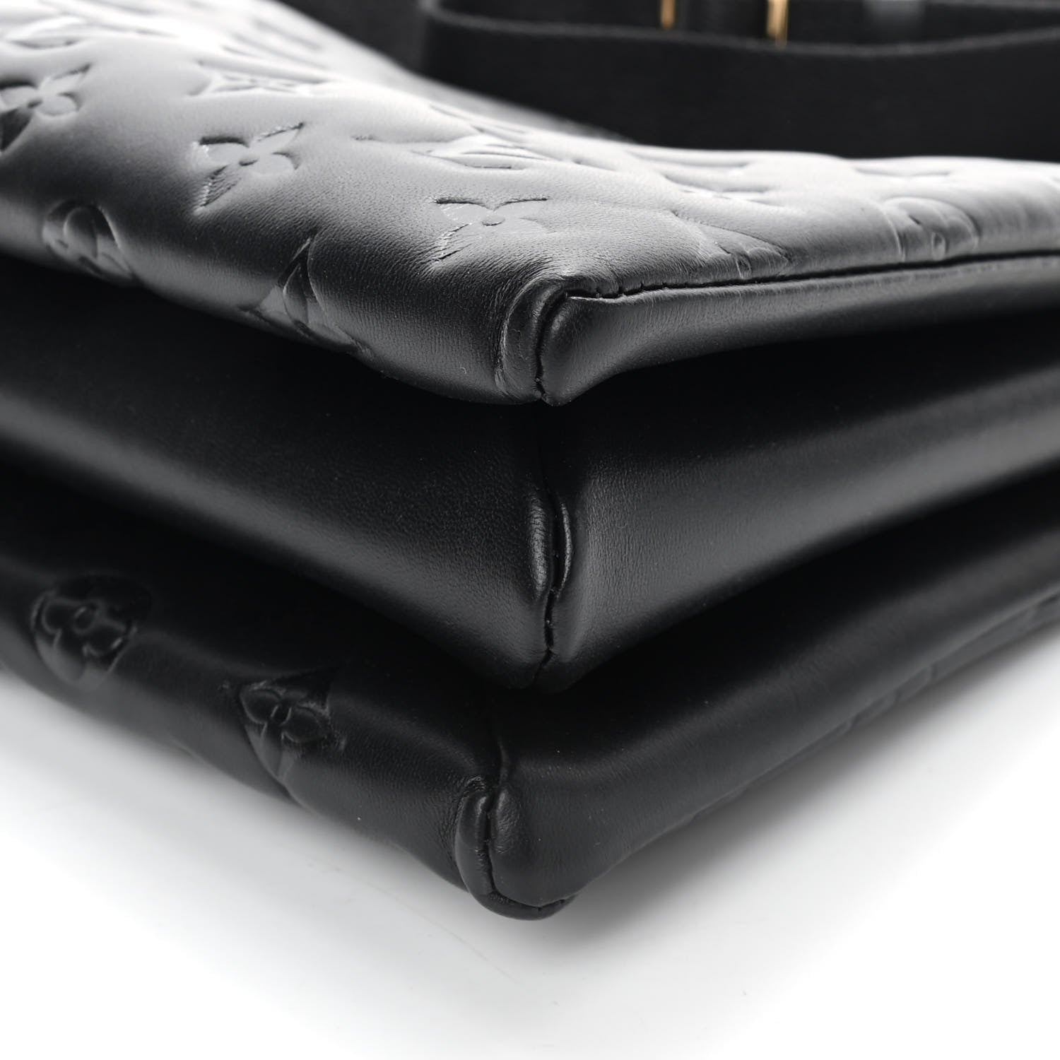 Louis Vuitton Lambskin Embossed Monogram Coussin PM Black 10 of 10