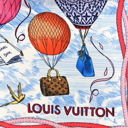 Louis Vuitton Silk Up and Away Square 90 Scarf Blue 2 of 3