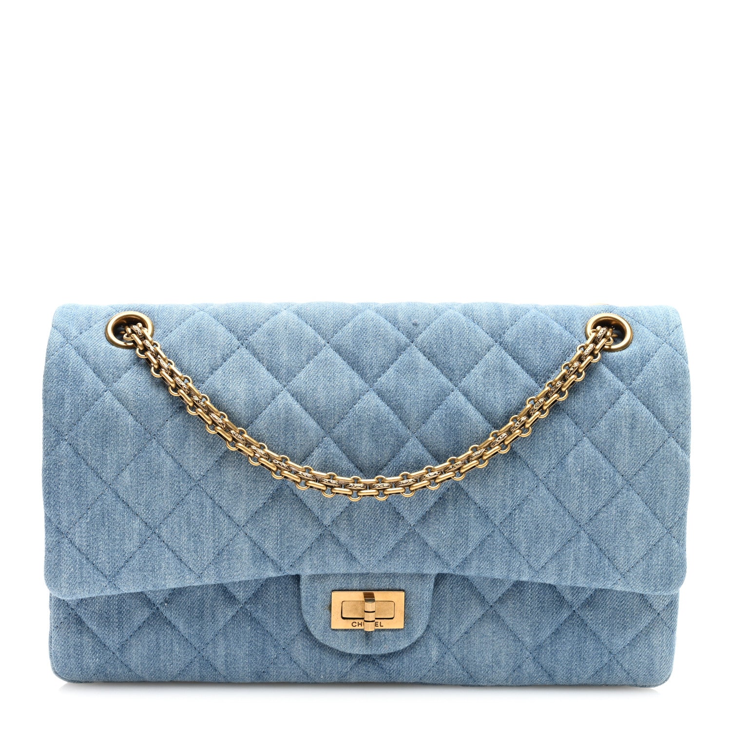 Chanel Denim Quilted 2.55 Reissue 226 Flap Light Blue 1 of 11