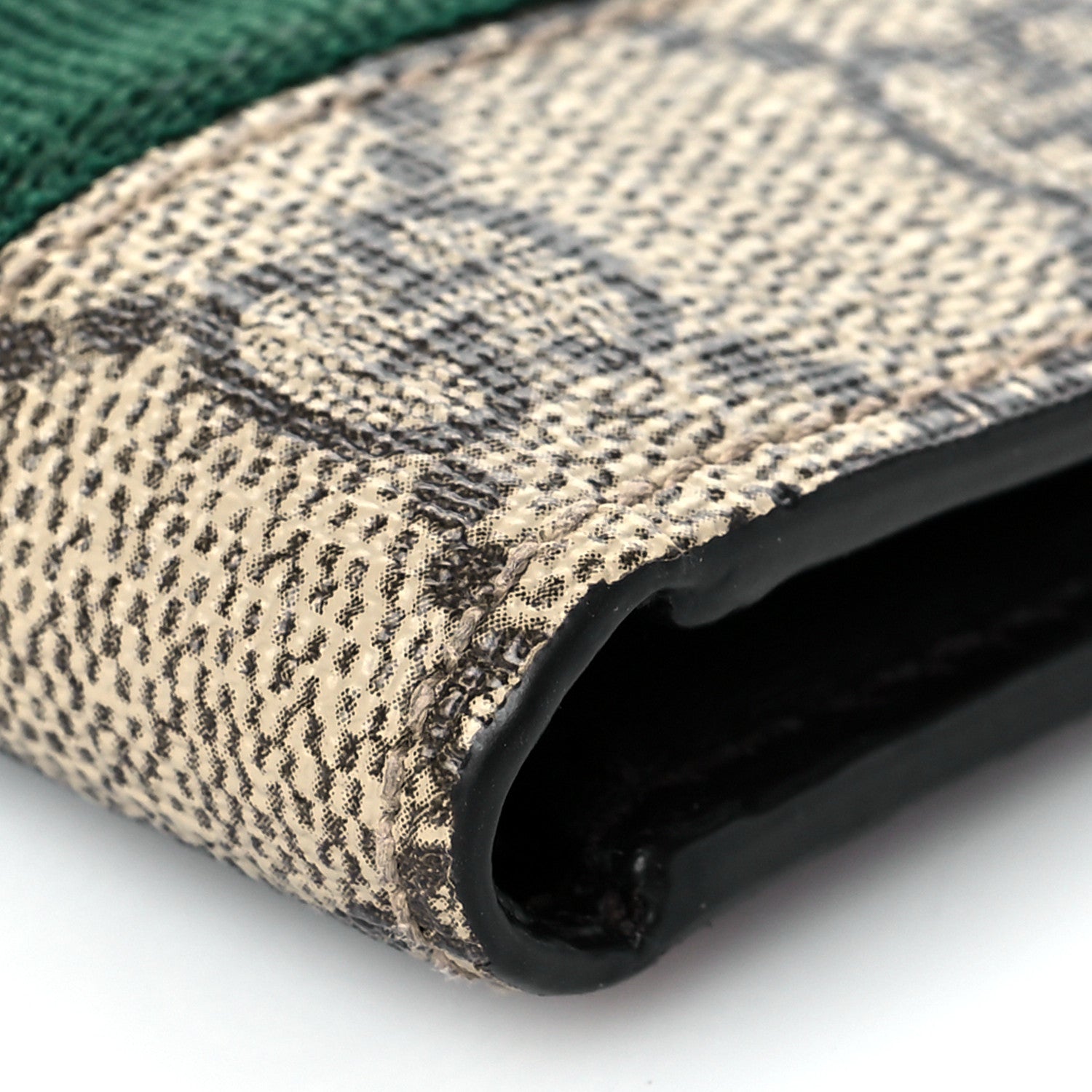Gucci GG Supreme Monogram Selleria Calfskin Web Bee Embroidered New Web Bi-Fold Wallet Beige Ebony Cocoa 8 of 10
