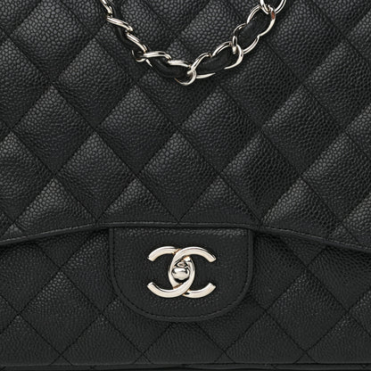 Chanel Caviar Quilted Jumbo Single Flap Black 8 of 11