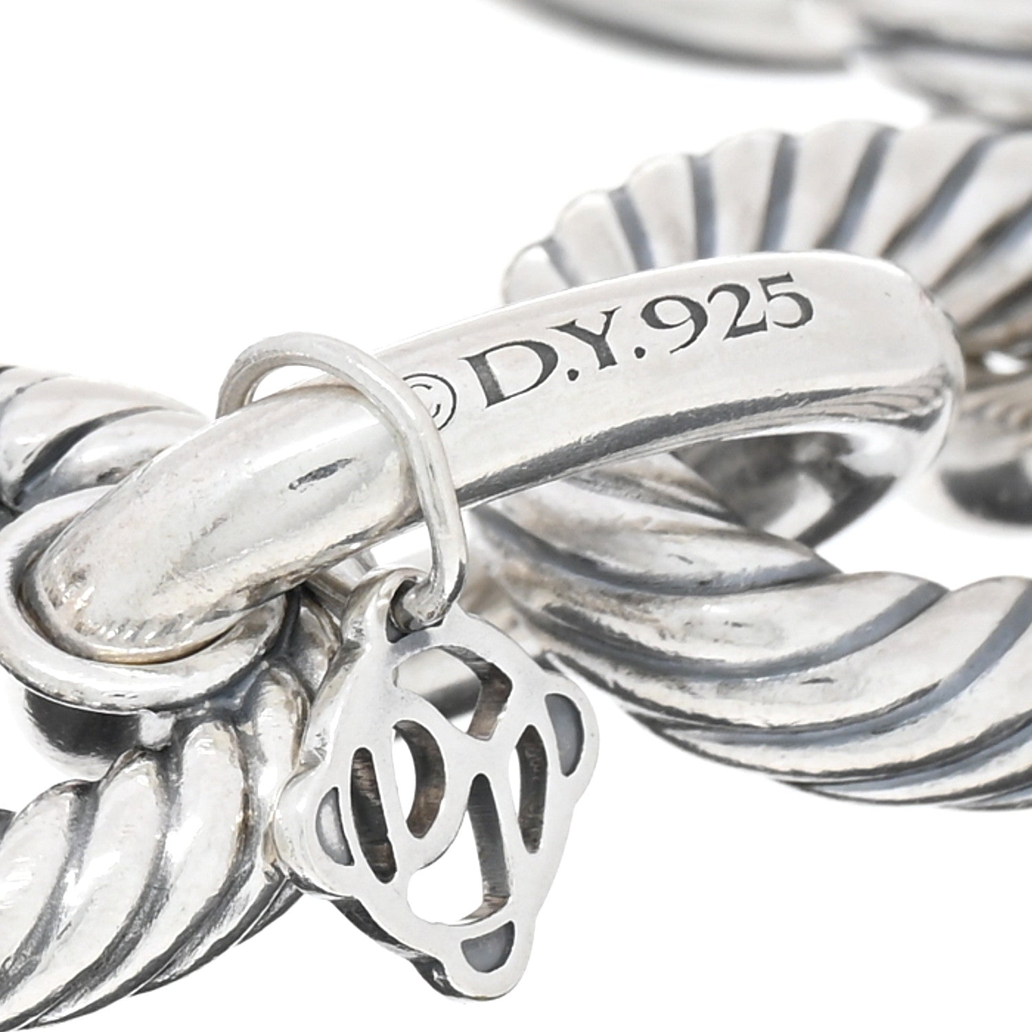 David Yurman Sterling Silver 17mm Extra Large Oval Link Bracelet 2 of 3