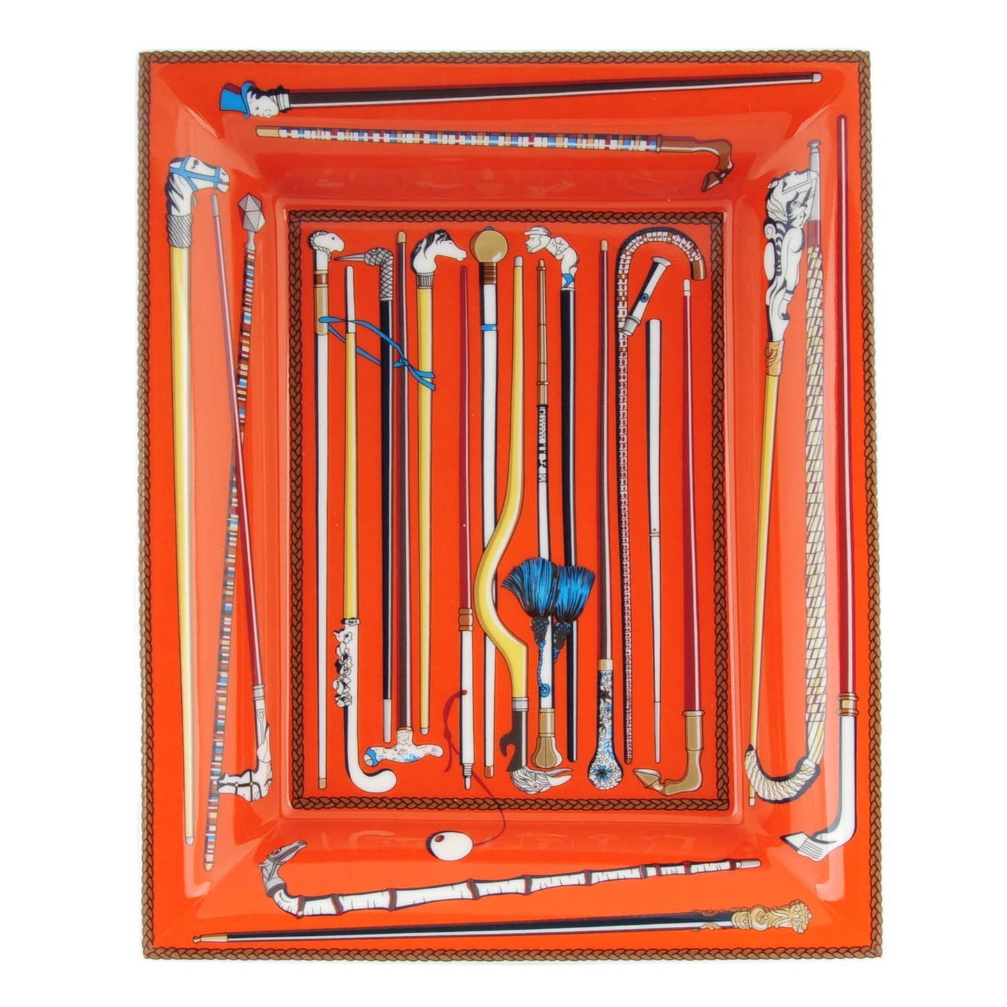 Porcelain Les Cannes Change Tray Orange