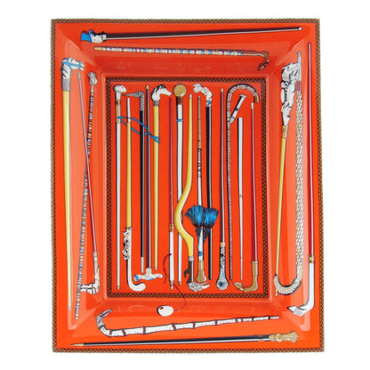 Hermes Porcelain Les Cannes Change Tray Orange 1 of 4