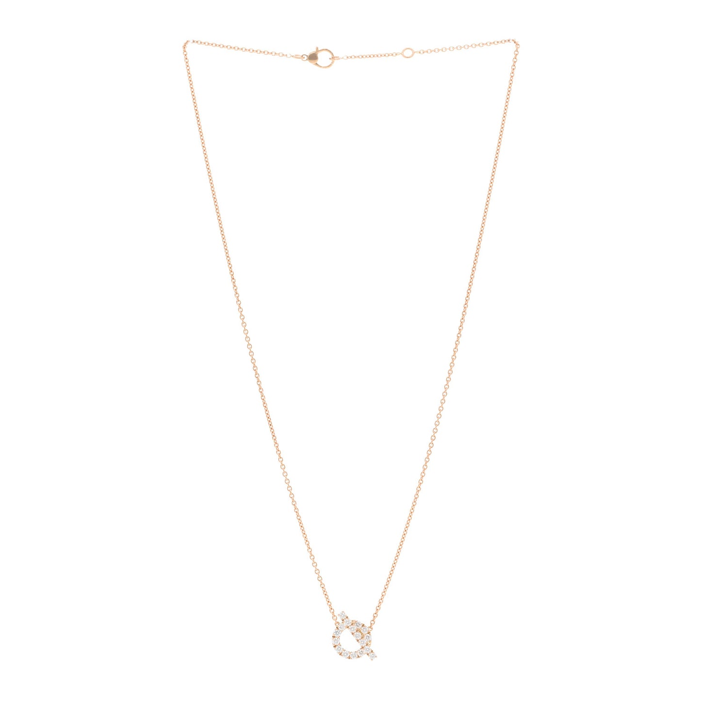 18K Rose Gold Diamond Finesse Pendant Necklace