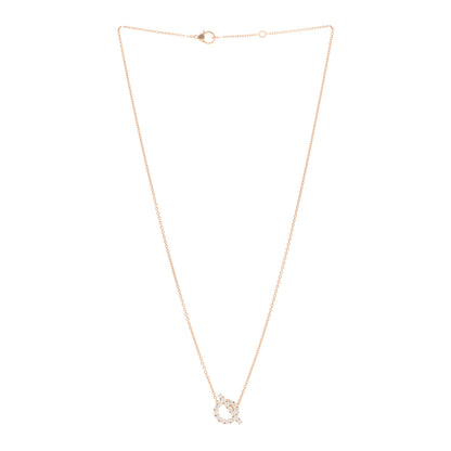 Hermes 18K Rose Gold Diamond Finesse Pendant Necklace 3 of 6