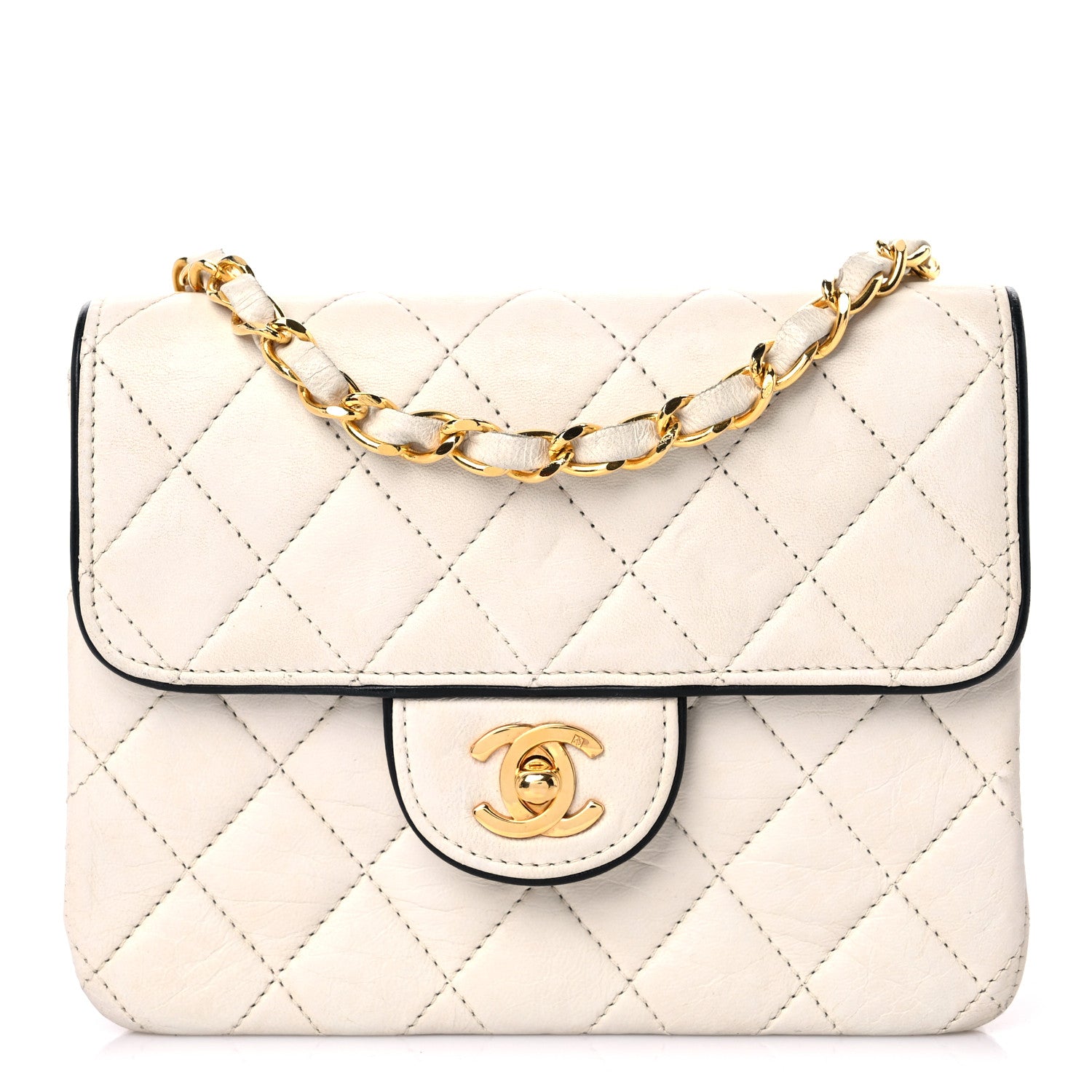 Chanel Lambskin Quilted Mini Square Flap White 1 of 17