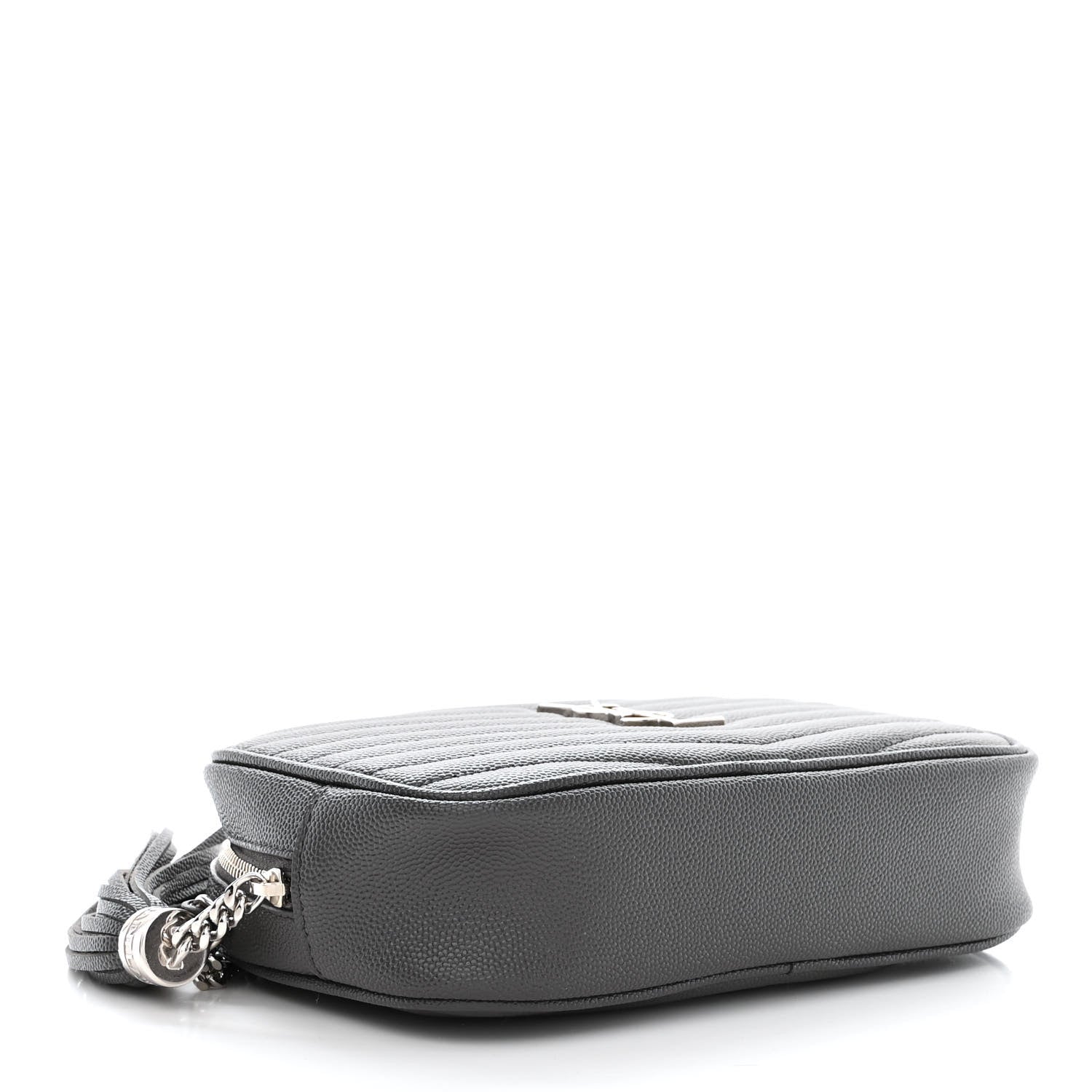Saint Laurent Grain De Poudre Matelasse Monogram Mini Lou Camera Bag Asphalt 4 of 10