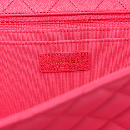 Chanel Caviar Quilted XXL Travel Flap Bag Dark Pink 6 of 11