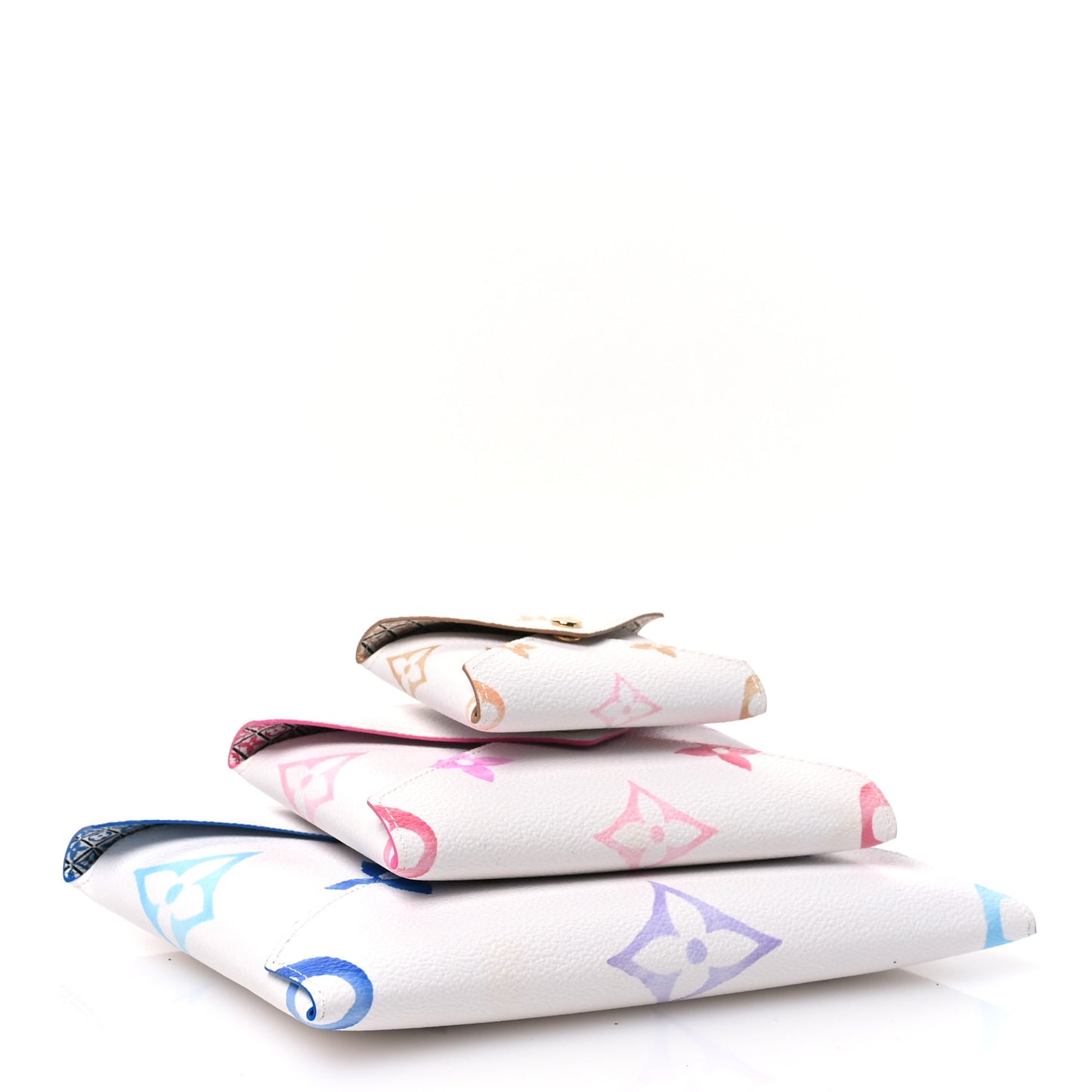 Monogram Giant By The Pool Kirigami Pochette Set Blue Rose Beige