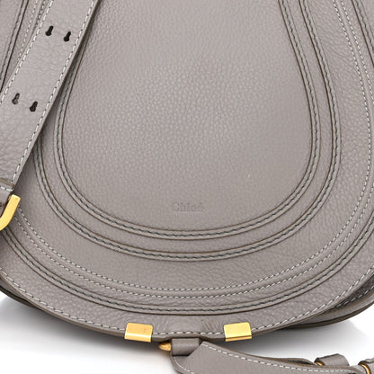 Chloe Calfskin Medium Marcie Round Crossbody Bag Cashmere Grey 8 of 10