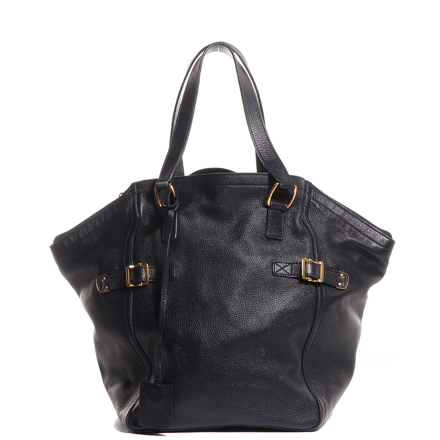 Leather Medium Downtown Tote Midnight Blue