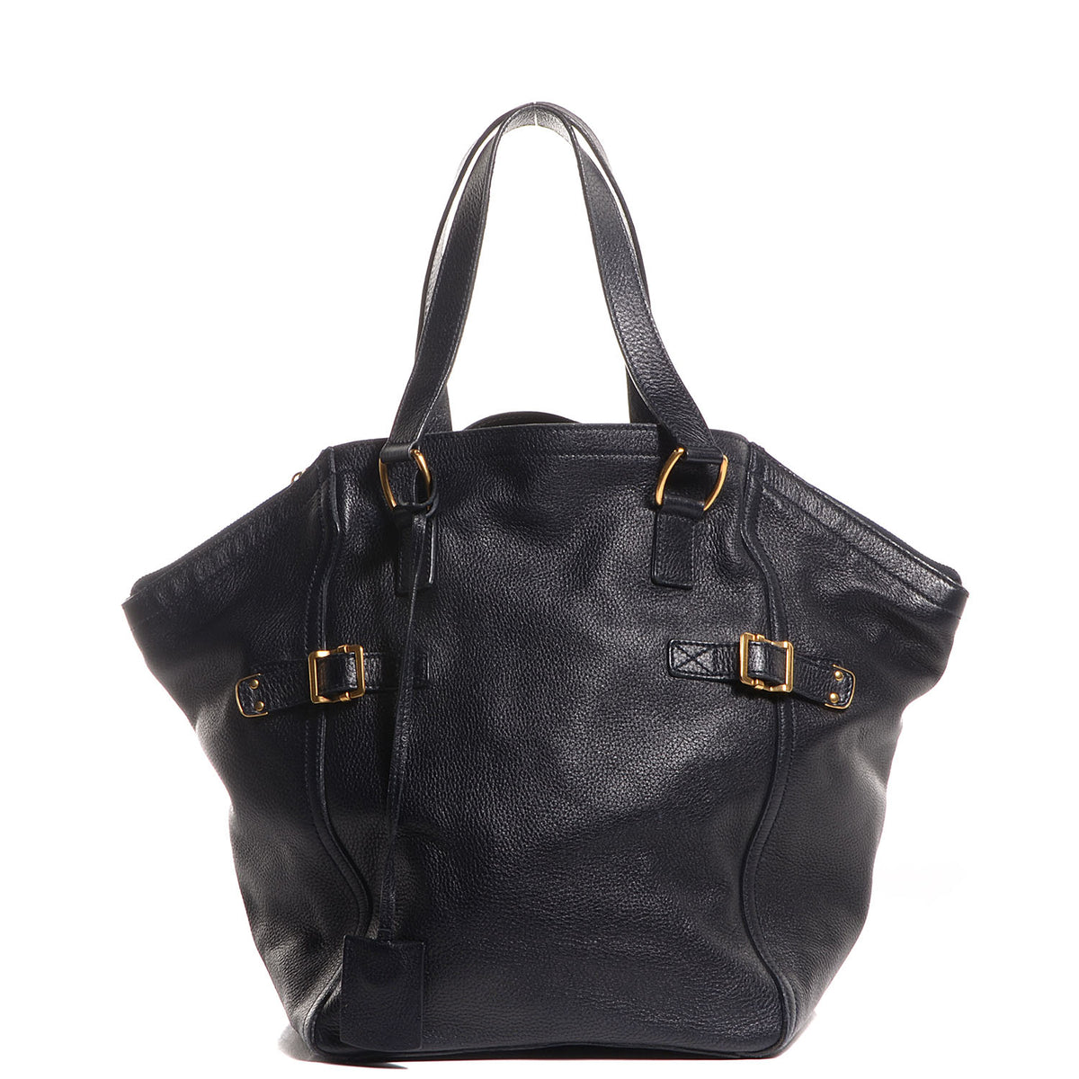 Saint Laurent Leather Medium Downtown Tote Midnight Blue 1 of 9