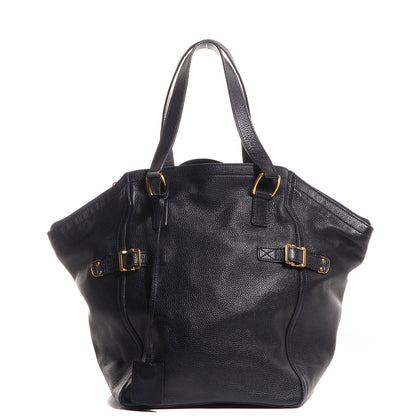 Saint Laurent Leather Medium Downtown Tote Midnight Blue 1 of 9
