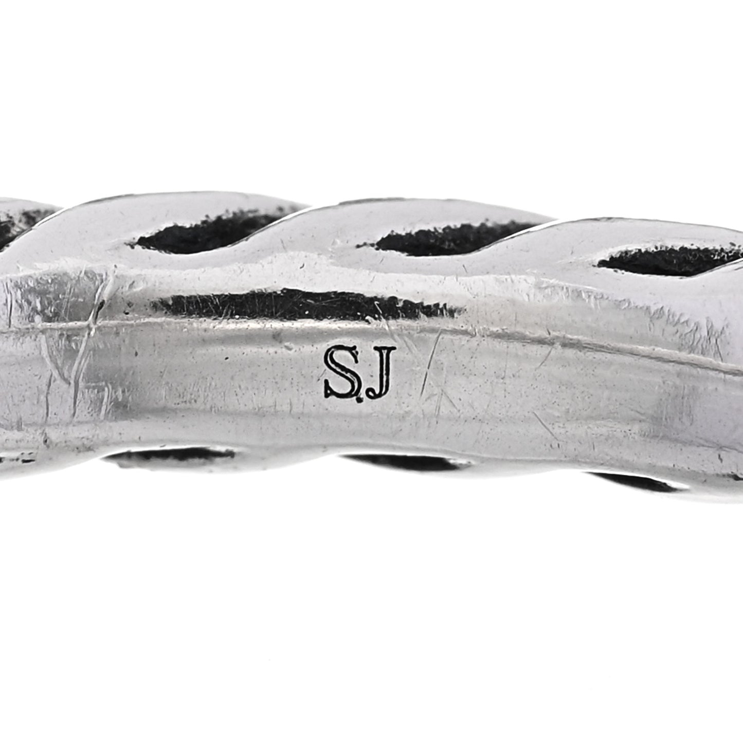 Sterling Silver Diamond Quatrefoil Ring 54 7