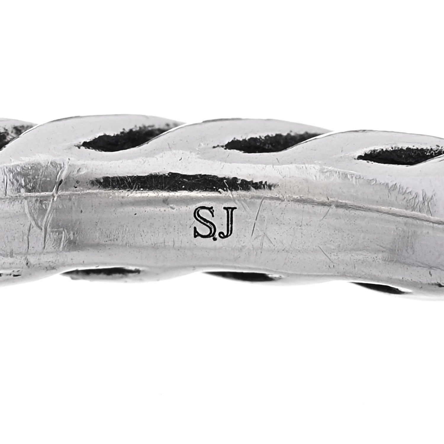 David Yurman Sterling Silver Diamond Quatrefoil Ring 54 7 4 of 5