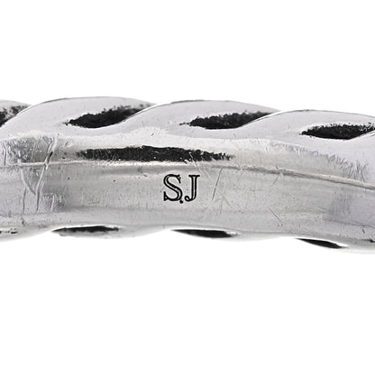 David Yurman Sterling Silver Diamond Quatrefoil Ring 54 7 4 of 5
