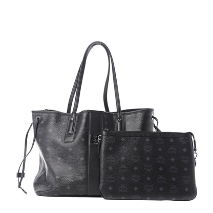MCM Visetos Medium Liz Reversible Shopper Tote Black 1 of 14