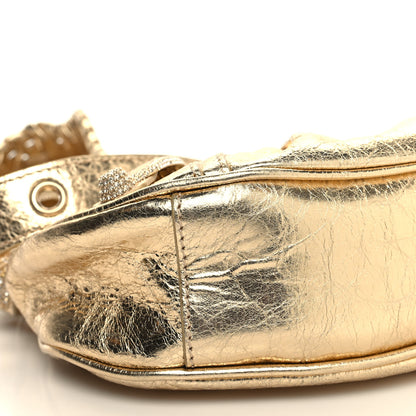 Balenciaga Metallic Agneau Arena Crystal Le Cagole Shoulder Bag XS Light Gold 11 of 12