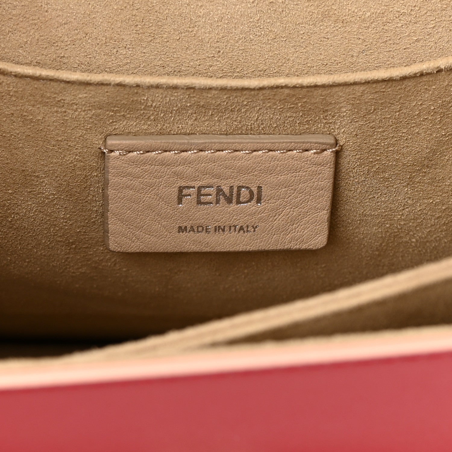 Fendi Vitello Liberty Scalloped Studded Kan I Shoulder Bag Fragola 6 of 16