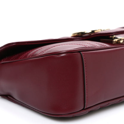 Gucci Calfskin Matelasse Medium GG Marmont Shoulder Bag Rosso Ancora Red 9 of 10