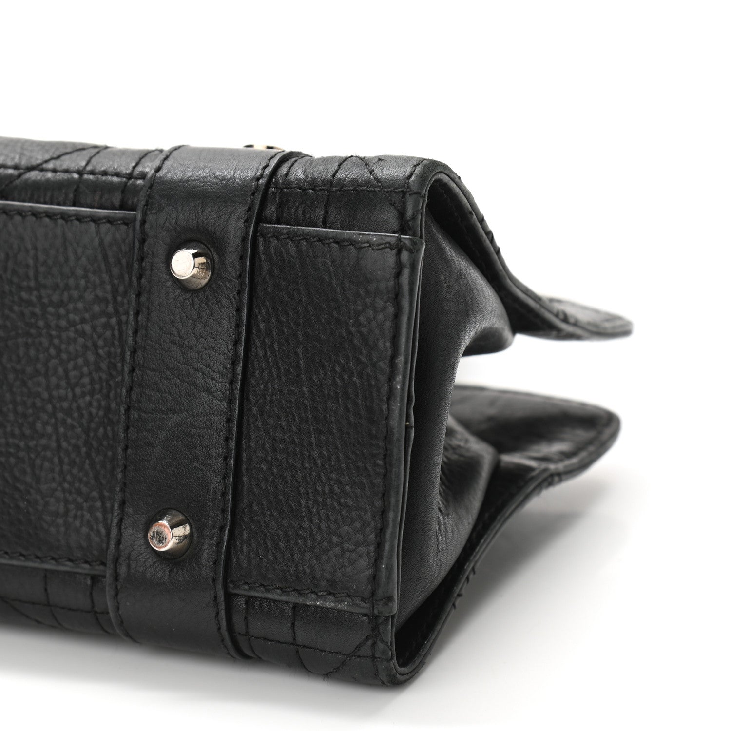 Christian Dior Calfskin Cannage Stitched Small Lady East West Lady Dior Black 10 of 13
