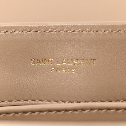 Saint Laurent Calfskin Y Quilted Monogram Toy Loulou Crossbody Bag Dark Beige 6 of 12