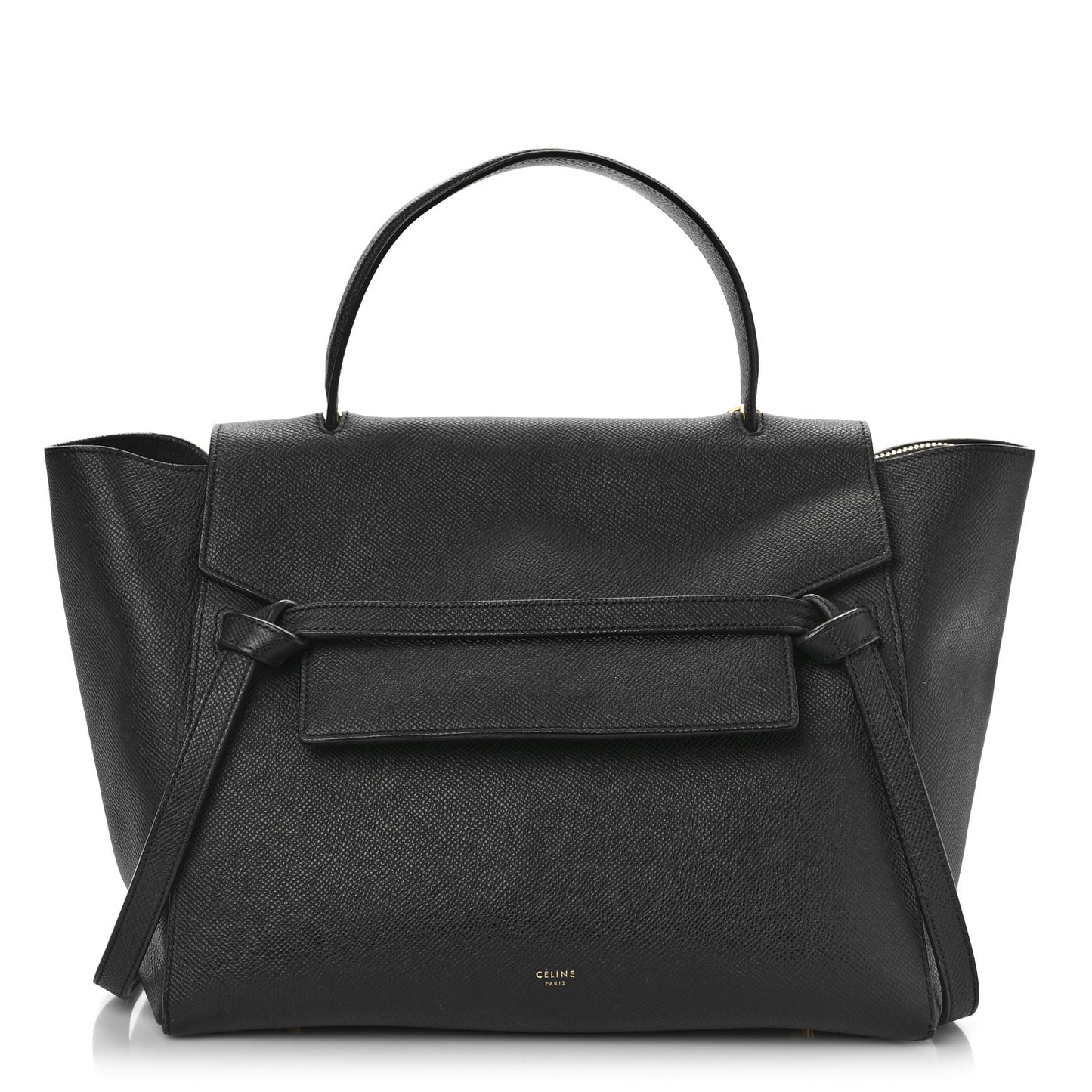 Grained Calfskin Mini Belt Bag Black