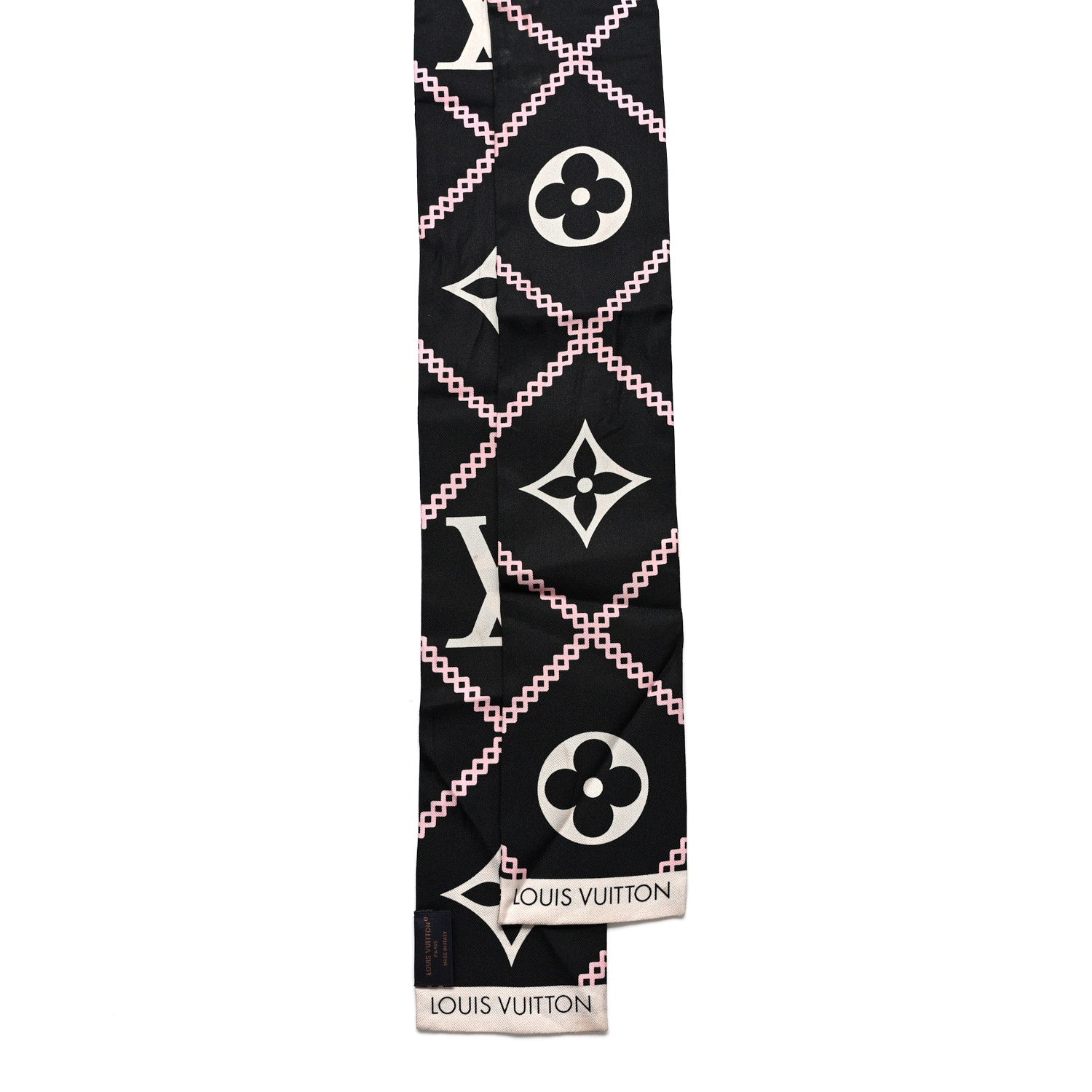Louis Vuitton Silk Monogram Croisillon Bandeau Black 2 of 11
