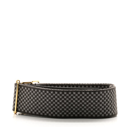 Fendi Ribbon Vitello King Logo Embossed Gingham Woven Adjustable Strap You Moon Ghiaia 2 of 7