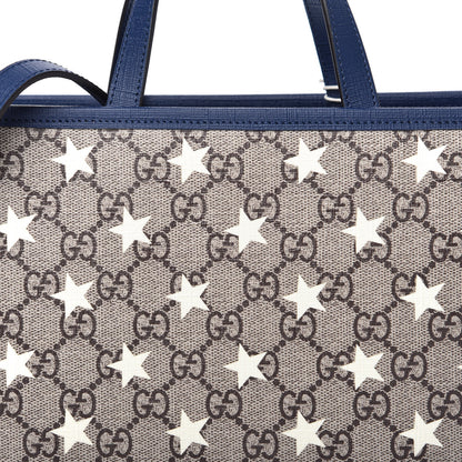 Gucci GG Supreme Monogram Stars Childrens Crossbody Tote Beige Ebony Yellow Royal 10 of 10