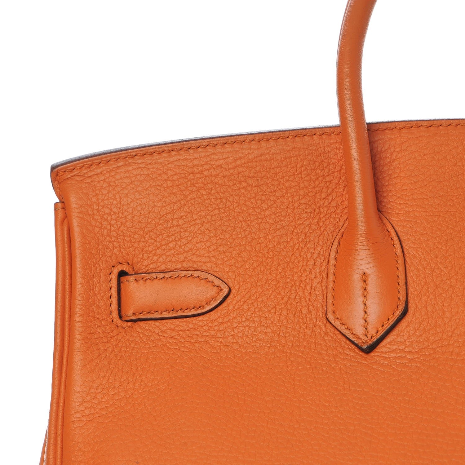 Hermes Taurillon Clemence Birkin 35 Orange 27 of 33