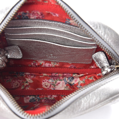 Gucci Laminated Nappa Web Trapuntata Mini GG Shoulder Bag Argento 5 of 9