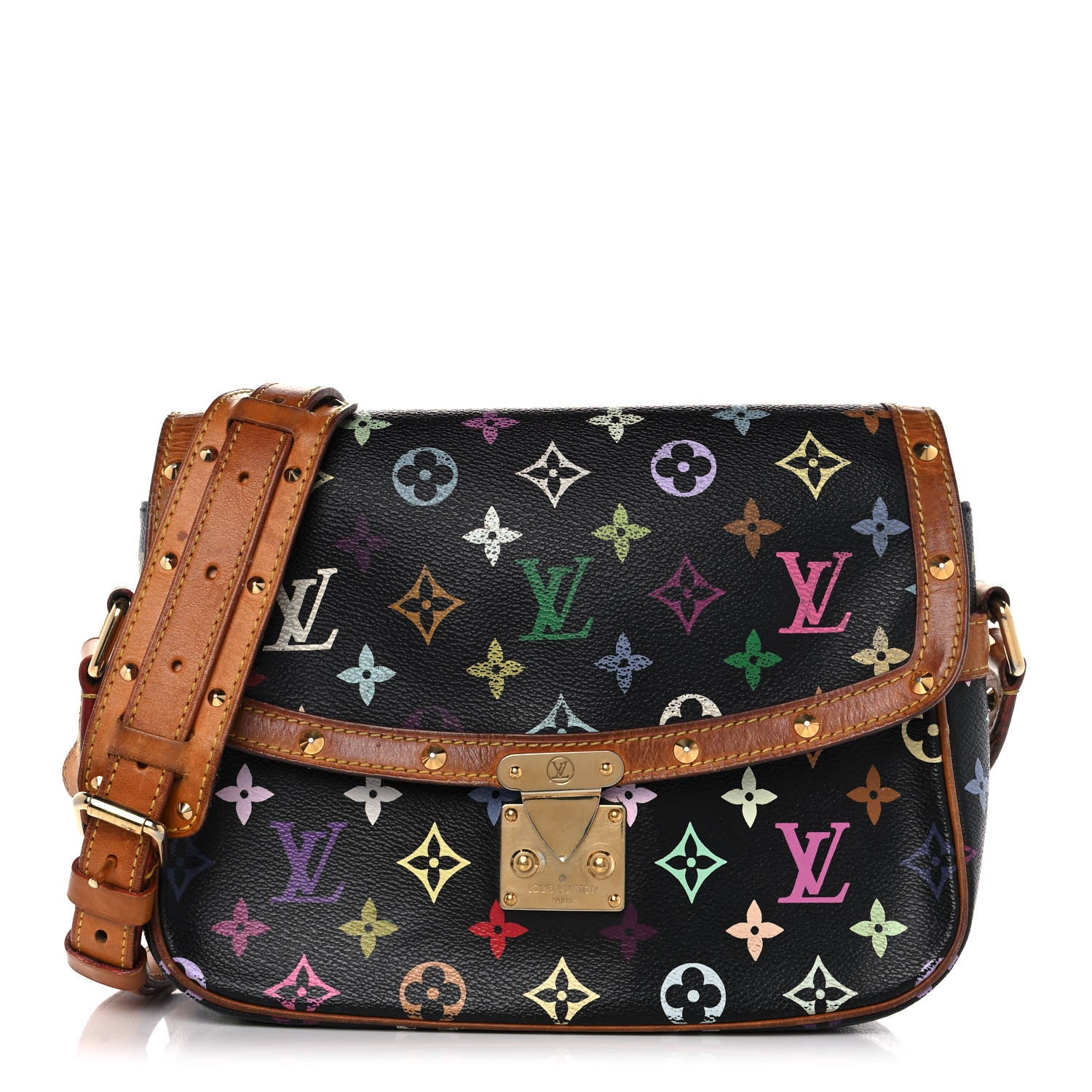 Louis Vuitton Monogram Multicolor Sologne Black 1 of 14