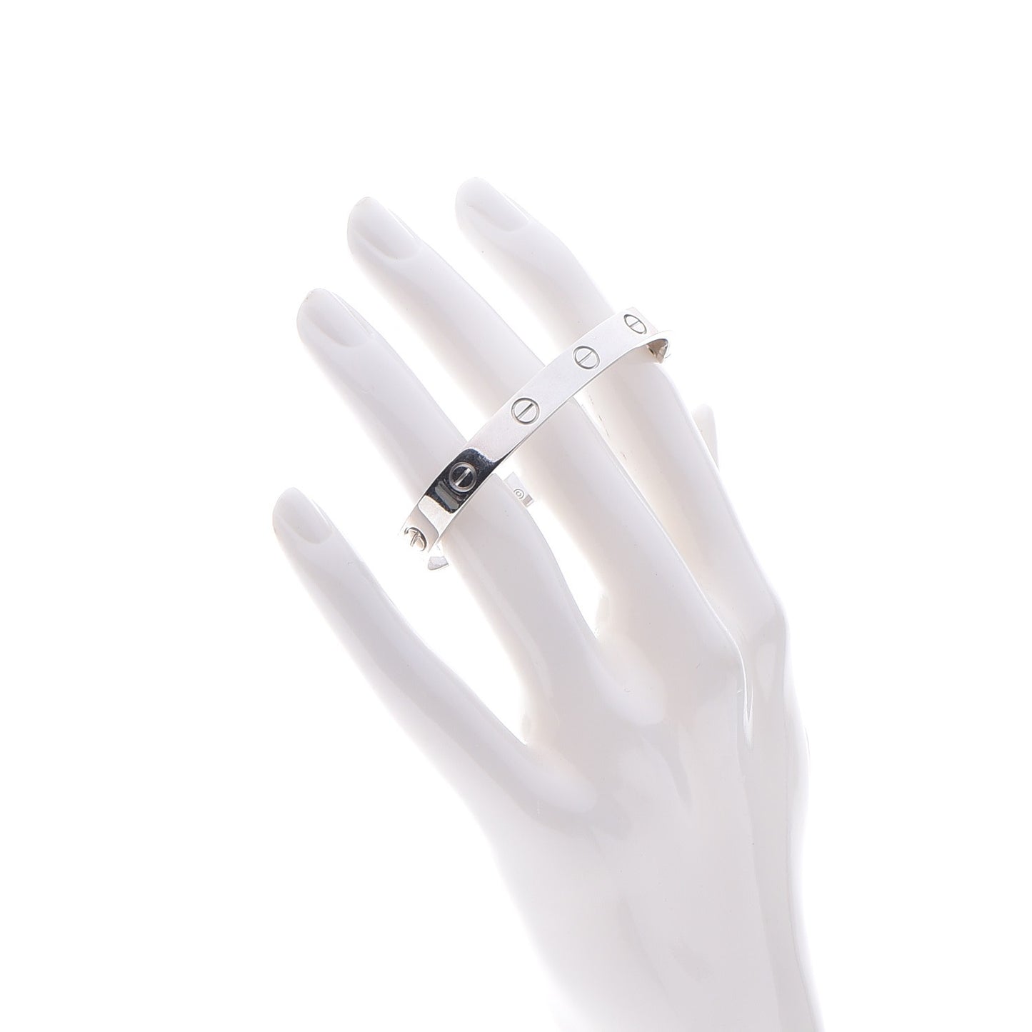 18K White Gold LOVE Bracelet 17