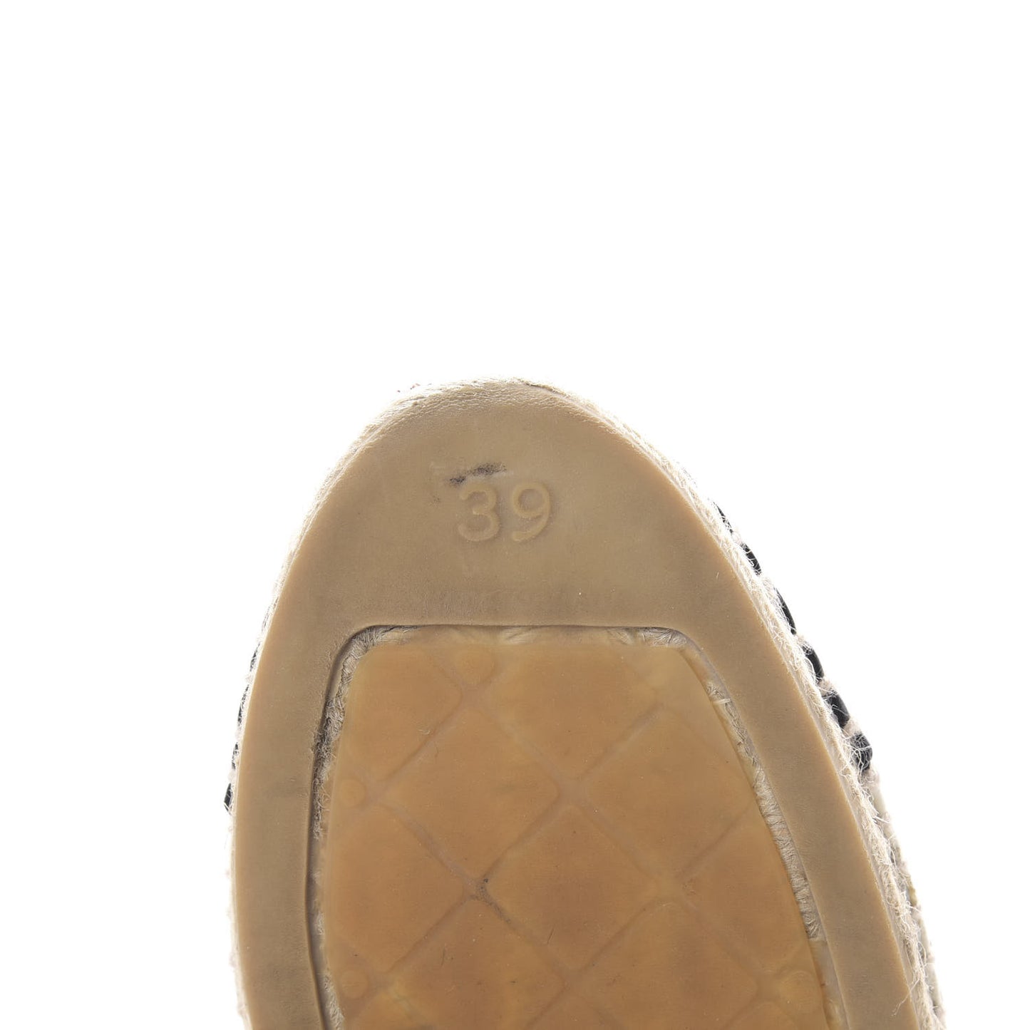 Lambskin CC Espadrilles 39 White Black