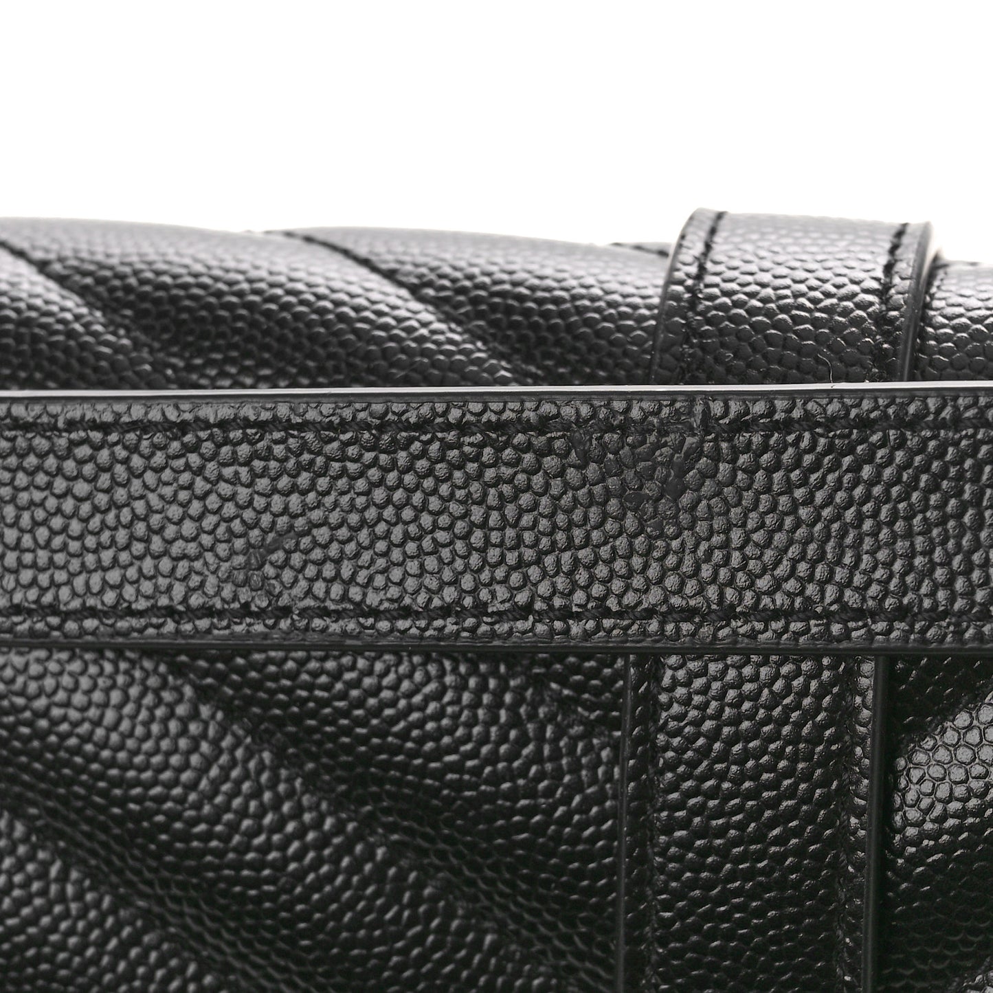 Grain De Poudre Textured Mixed Matelasse Large Triquilt Monogram Satchel Black