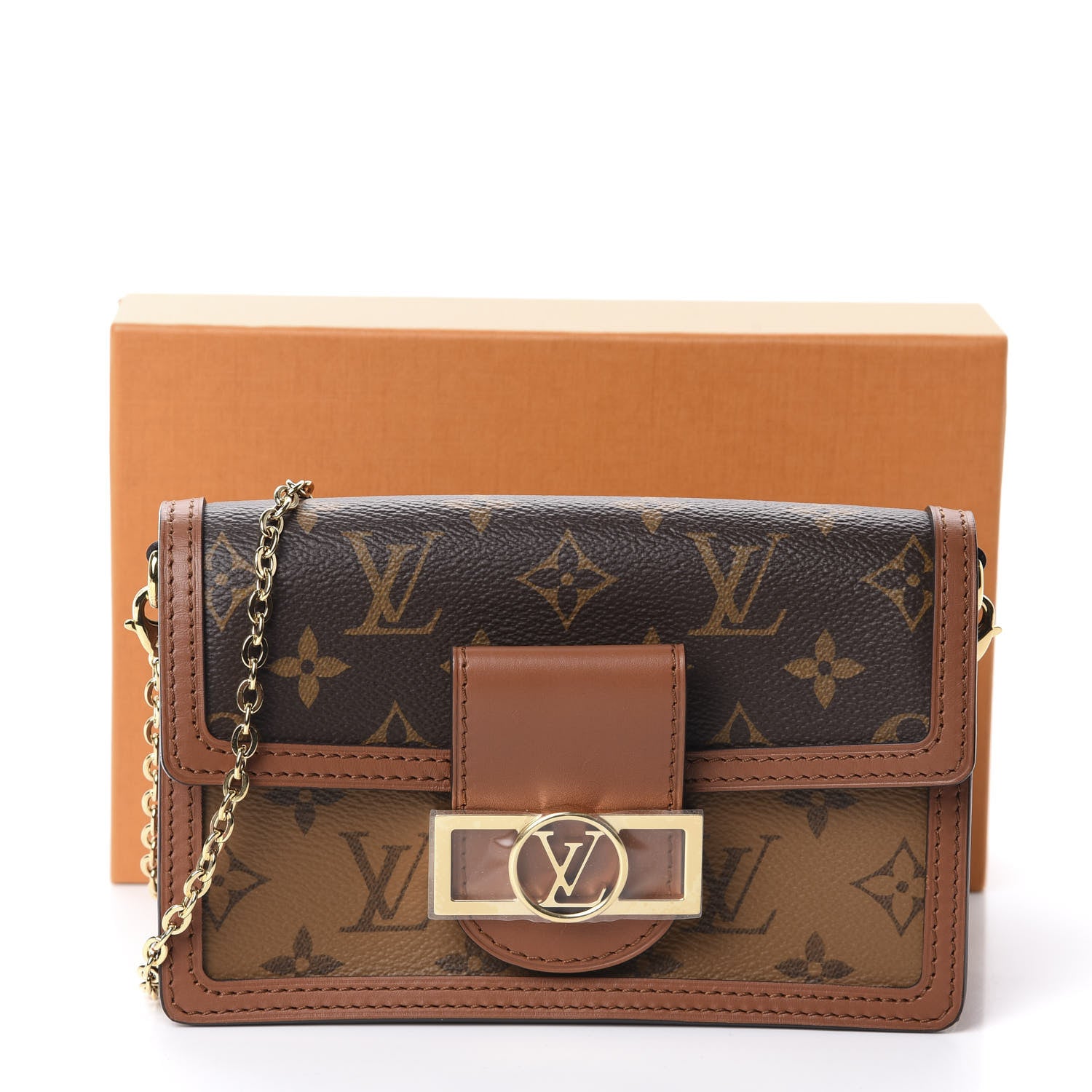 Louis Vuitton Reverse Monogram Dauphine Chain Wallet 10 of 10