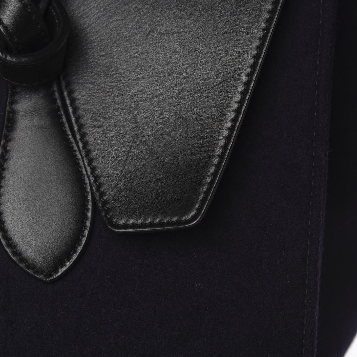 Felt Calfskin Medium Tie Knot Tote Navy